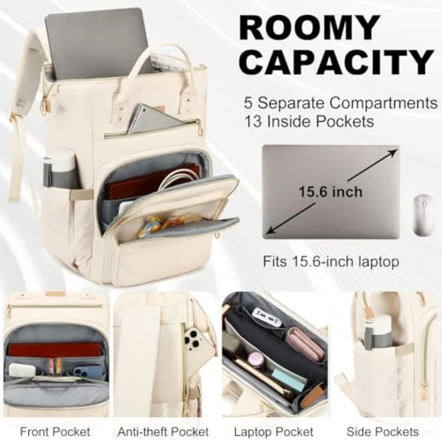 Lunch Backpack With Insulated Cooler And Laptop Compartment