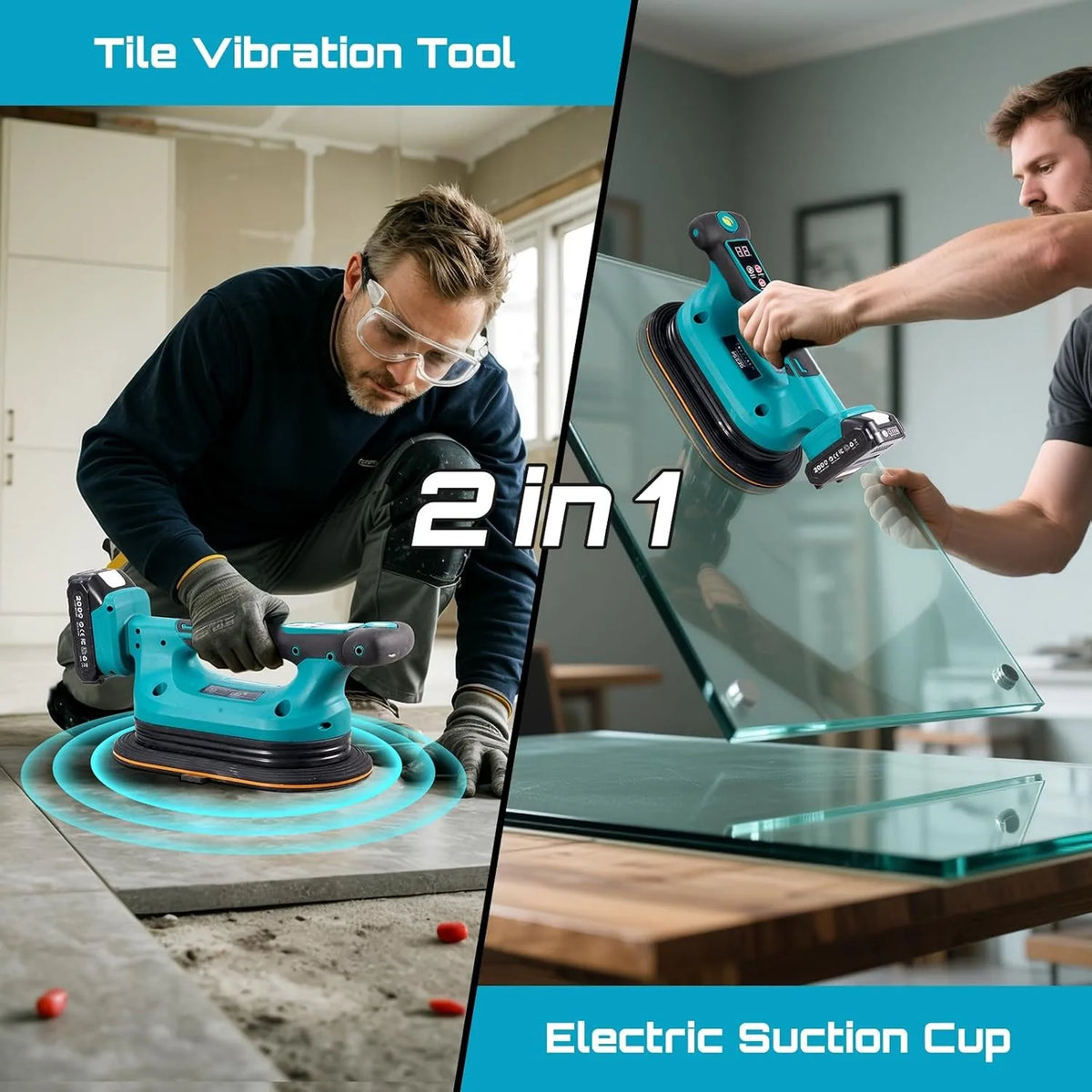 SeeSii Cordless Tile Vibration Leveling Machine With Suction Plate