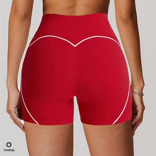 Womens Yoga Shorts High Waist Push Up Tights For Hip Lift Fitness