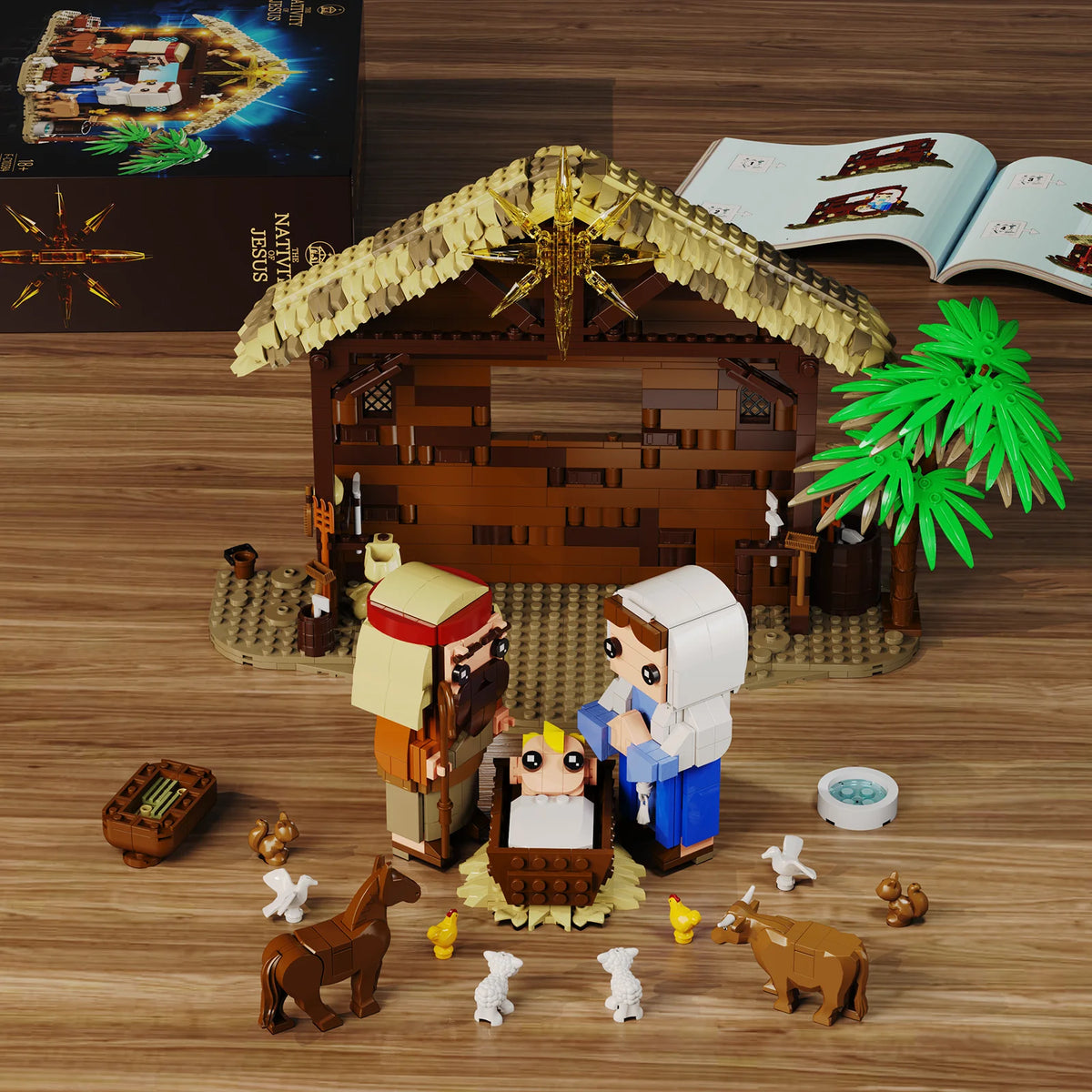 Jesus Building Block Set Home Decor The Nativity Building Toy of Faith Series, Bible Story Jesus Figures Model Room Decoration