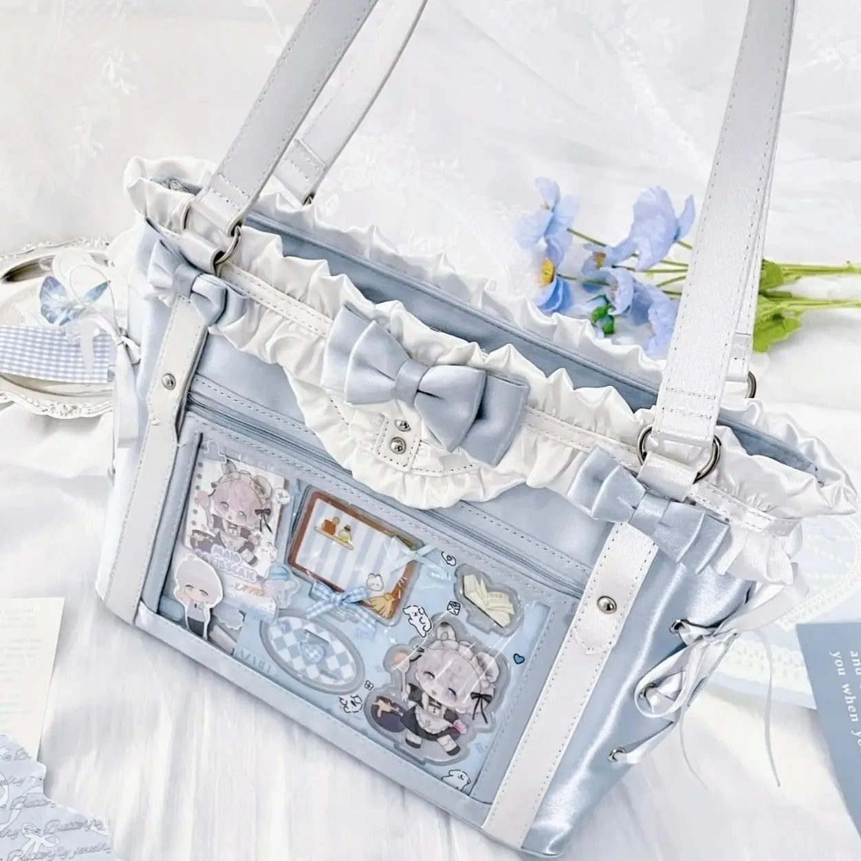 Y2K Ulzzang Ita Bag For Women Large Capacity Bow Tote