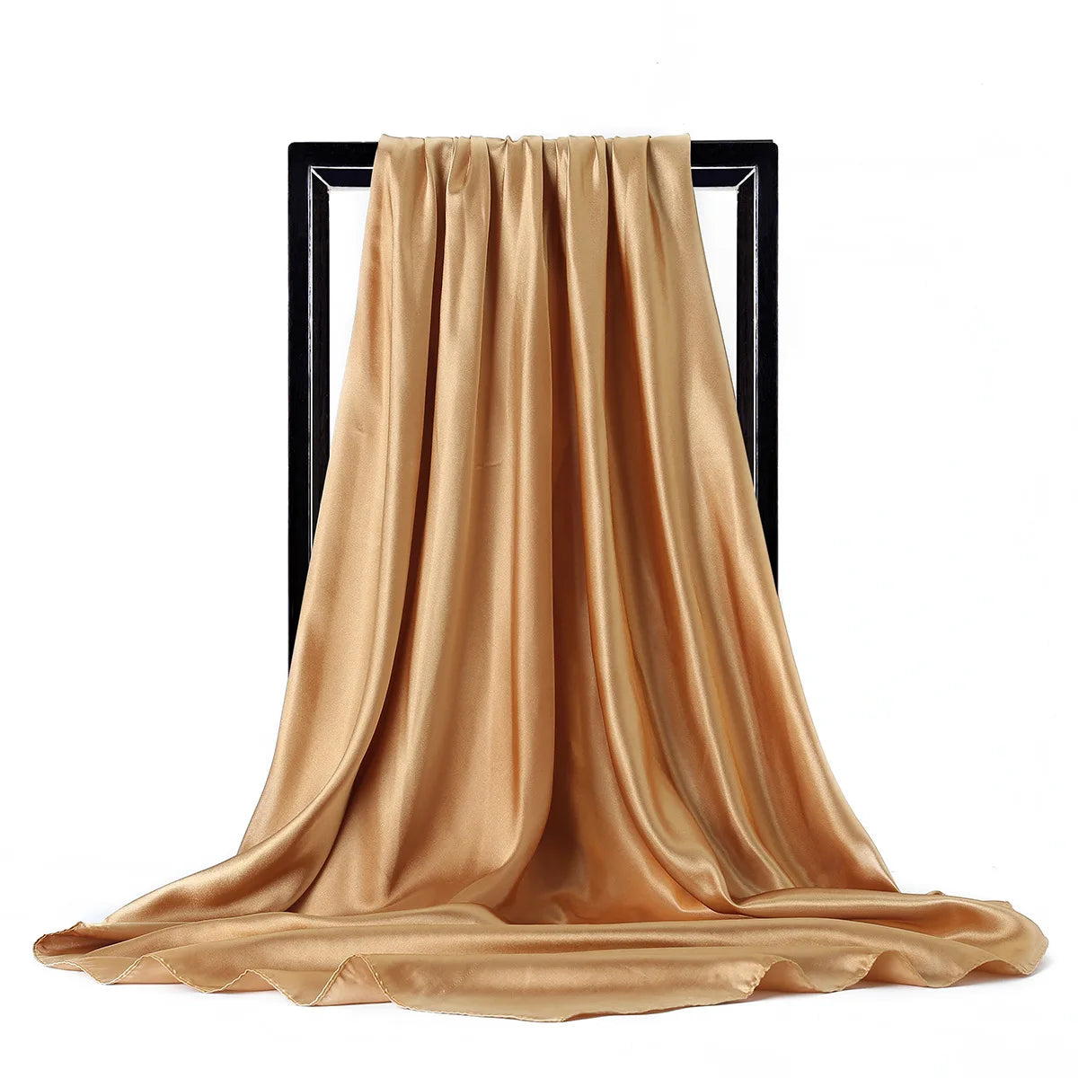 JTVOVO Silk Hijab Scarf Women Satin Solid Bandana Shawl