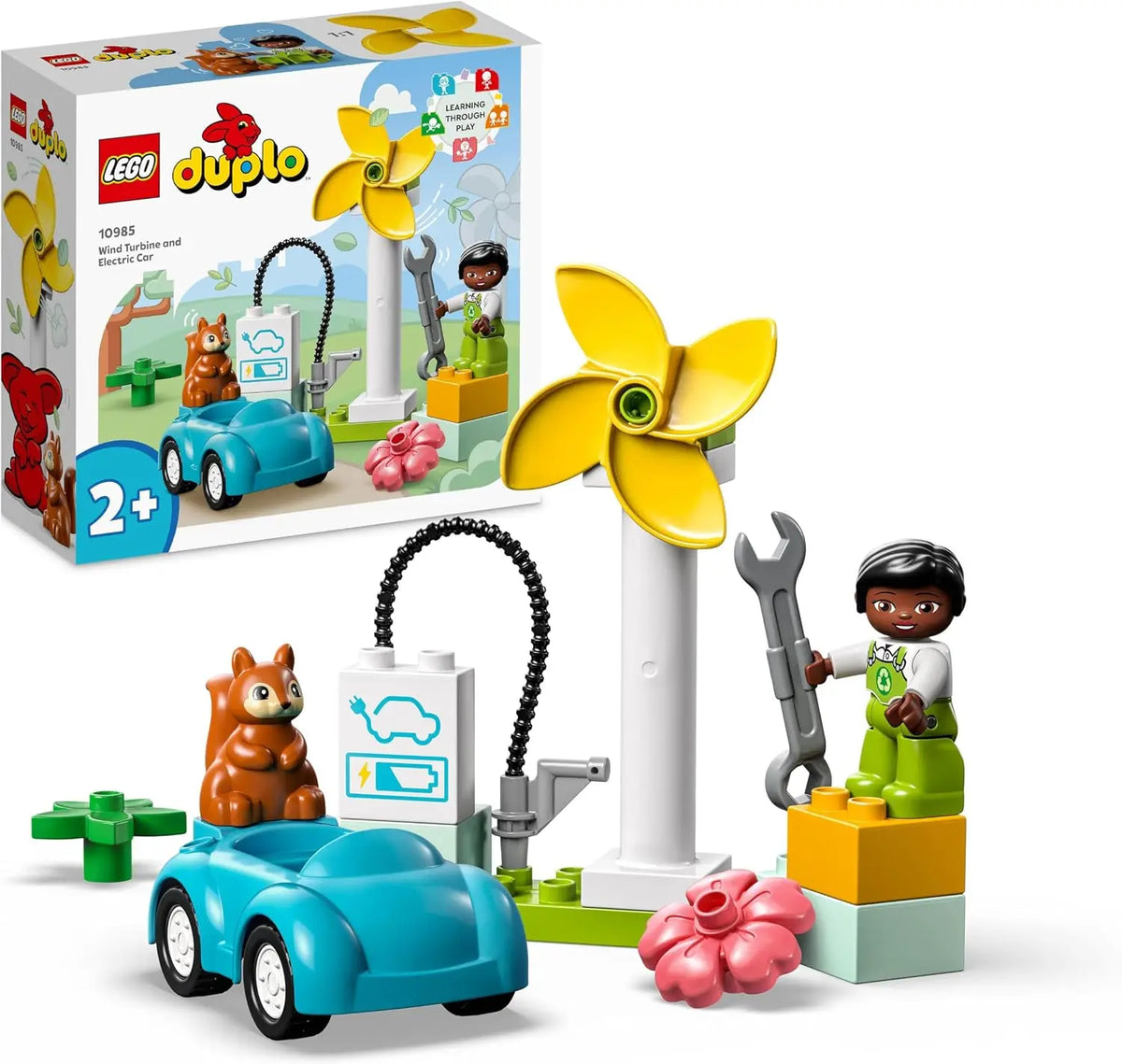 LEGO DUPLO Town Wind Turbine and Electric Car Building Set