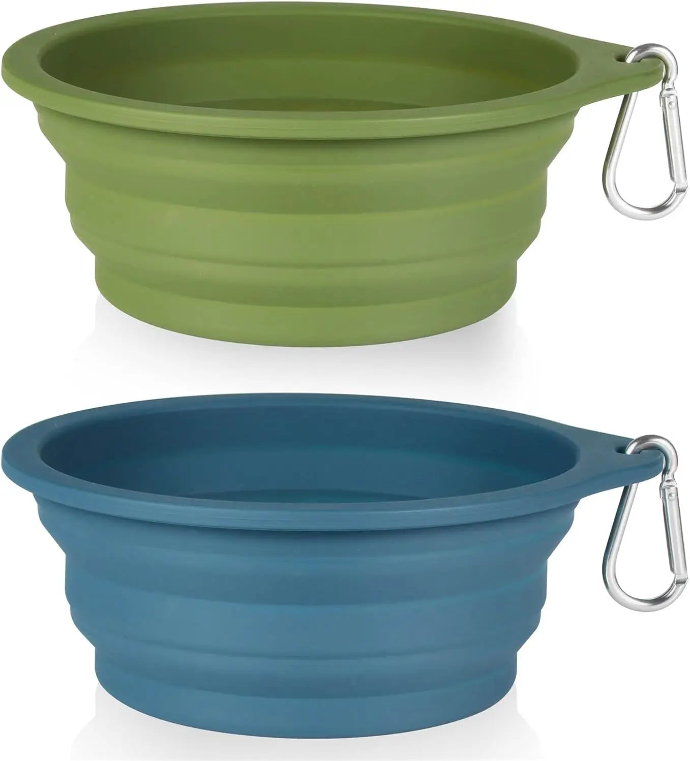 Two Pack 600ml Collapsible Dog Bowls No Rim Portable Travel