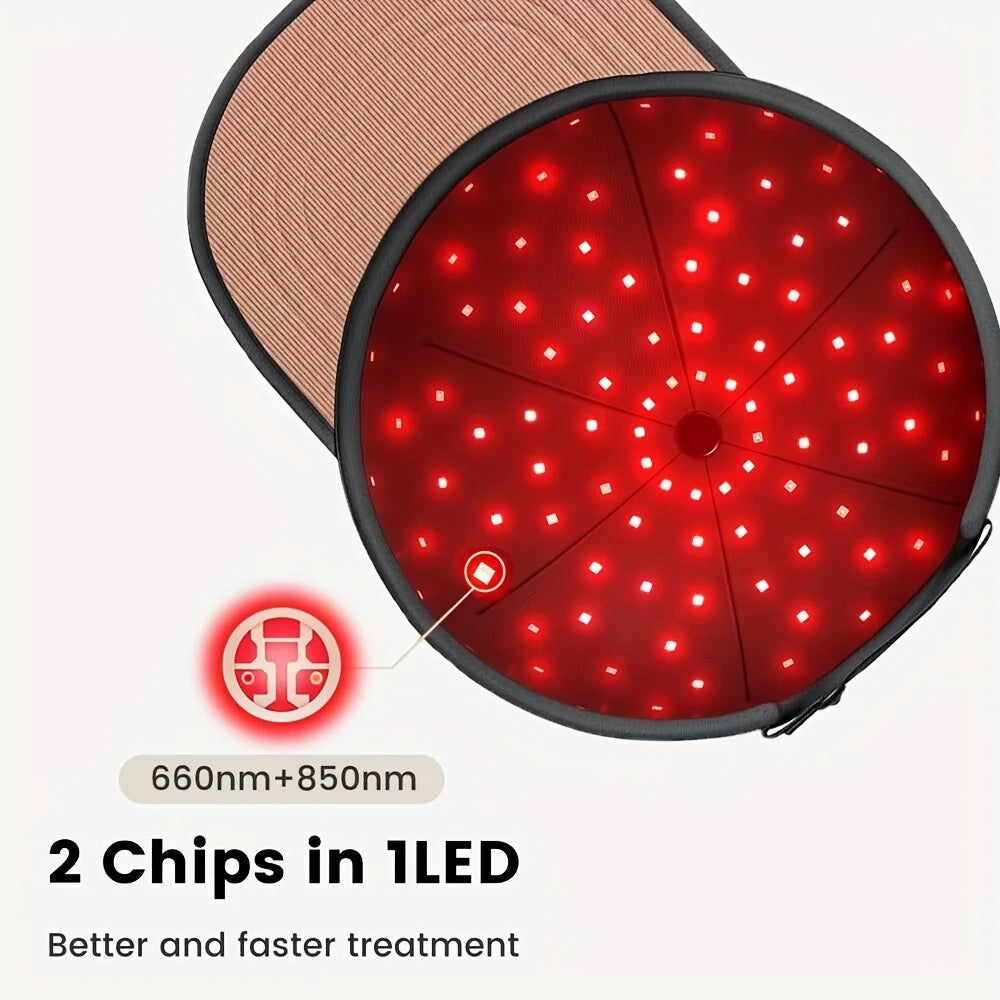 XceeFit Cordless Heating Cap With 660nm 850nm Infrared Therapy Timer