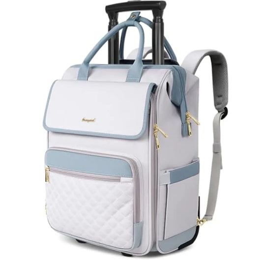 Rolling Laptop Backpack With Wheels 2 In 1 Travel Carrier