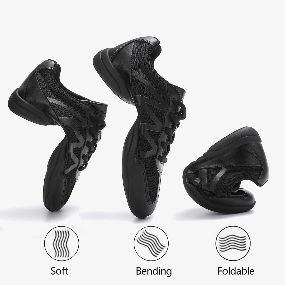 New Cheerleading Shoes Children's Dance Shoes Competitive Aerobics Shoes Fitness Shoes Women's White Jazz Sports Shoes 2105