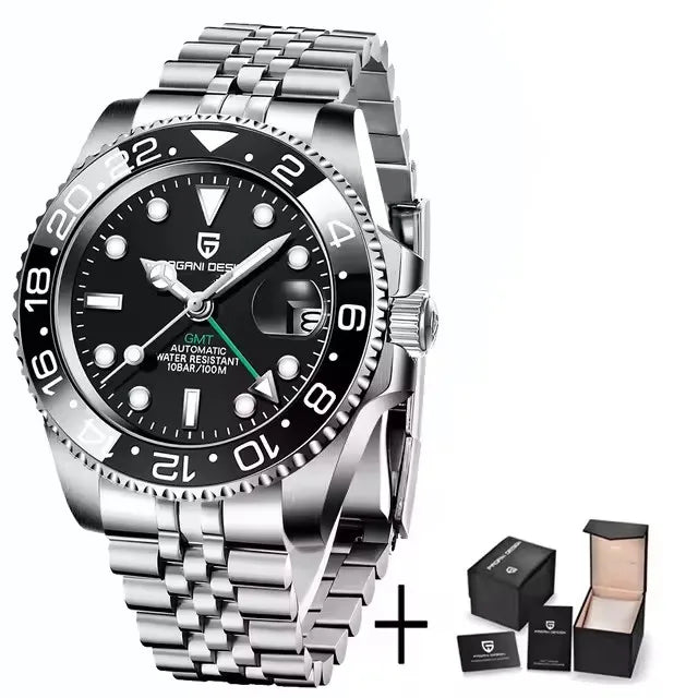 PAGANI DESIGN GMT Men's Luxury Sapphire Automatic Mechanical Watch