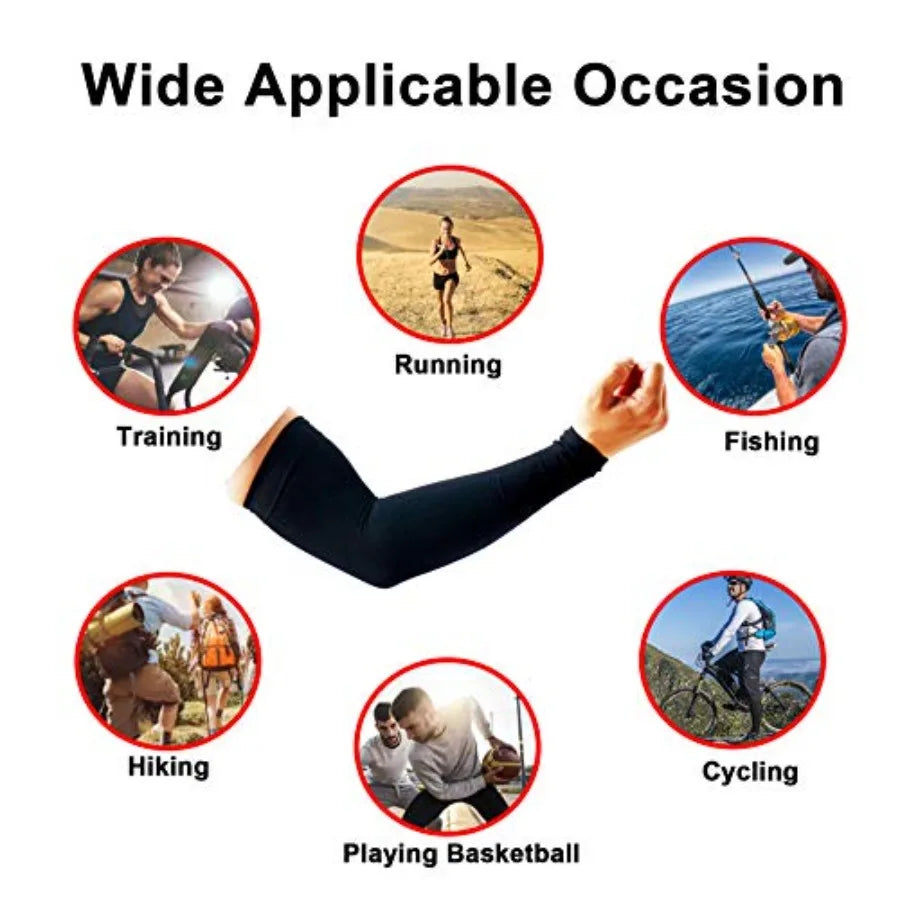 PFFY UV Protection Cooling Arm Sleeves for Men and Women UPF 50 Sun Sleeve