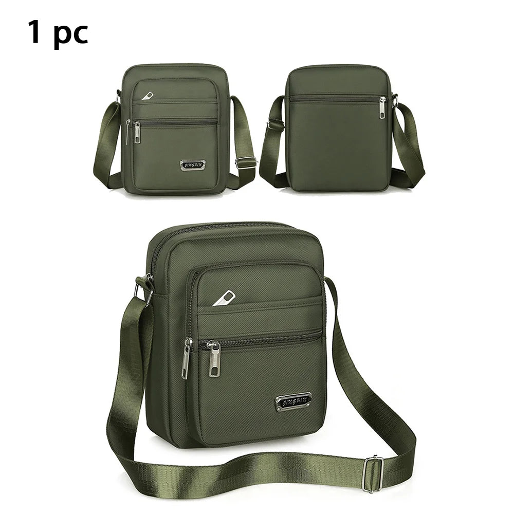 Men's Casual Crossbody Messenger Shoulder Bag With Phone Pocket