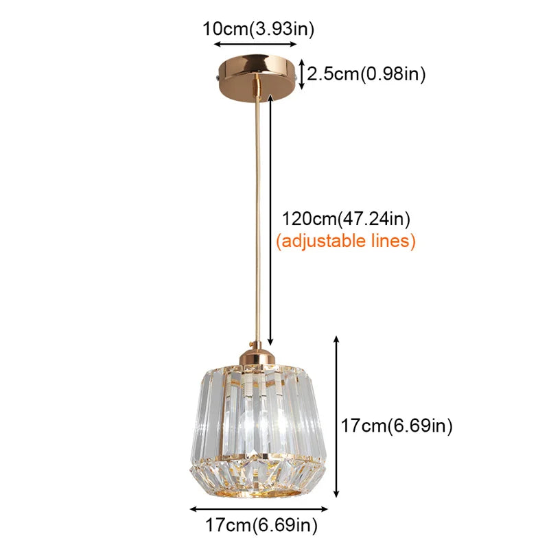 GreeLustr Crystal LED Chandelier Modern Pendant Ceiling Lamp