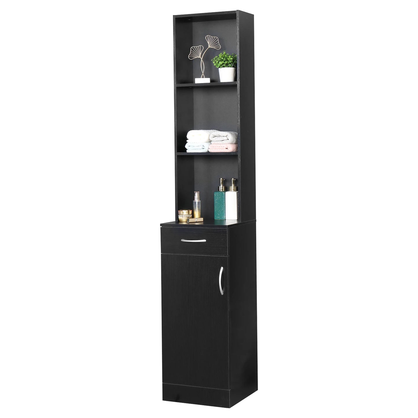 MDF Triamine One Door One Drawer Three Compartments Wall Cabinet