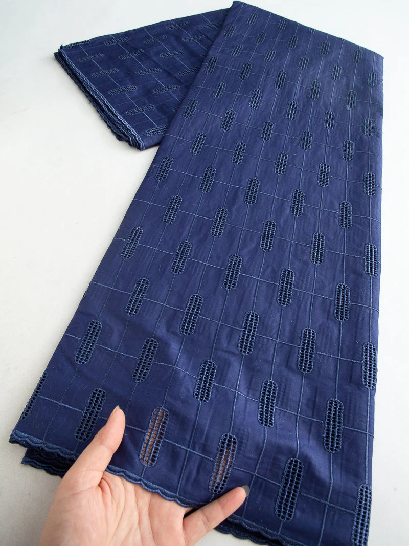 JiaDong Swiss Voile Cotton Lace Embroidery Fabric for Party Dresses