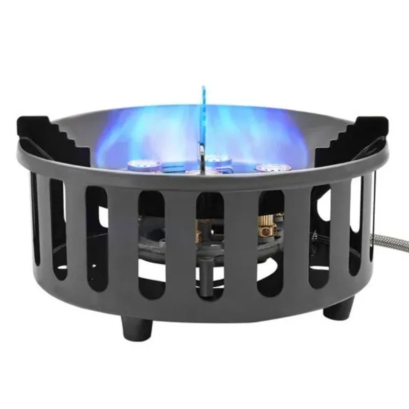 Portable Camping Stove With 3 Adapters 72000 BTU Windproof Electronic Ignition