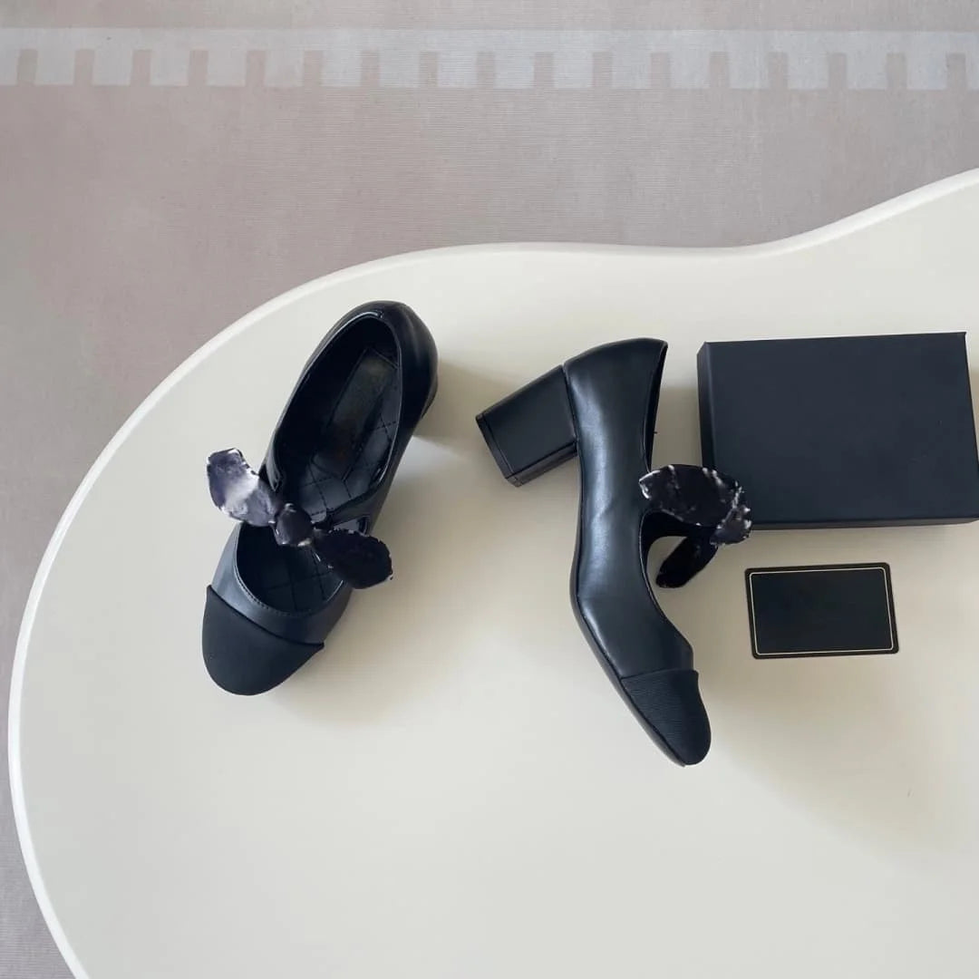 Women Bohemian Buckle Strap Thin Heel Mary Jane Pumps