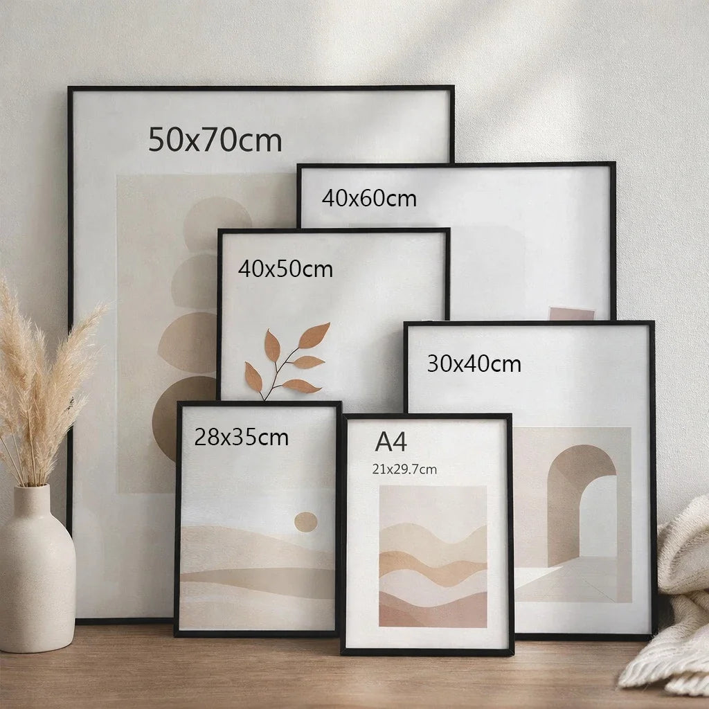Modern Aluminum Picture Frames With Mat For Gallery Wall Decor
