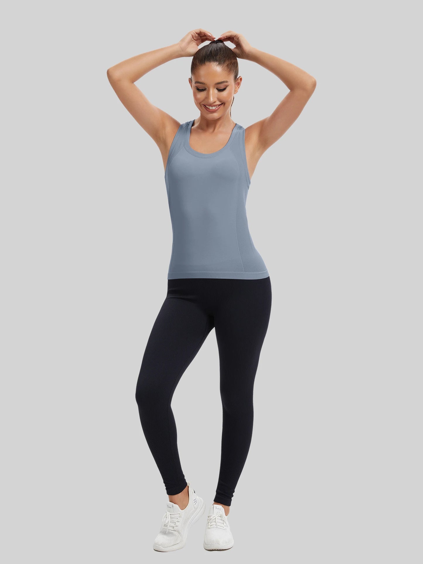 Women's Racerback Seamless Workout Tank Top Yoga Running Gym