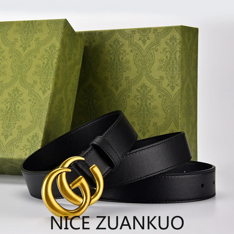 New Italian High-end Ladies' Casual Belts and Men's Business Belts, Suitable for Skirts and Jeans. Versatile Casual Belts, Couple-style Belts. European-style Luxury Belts.