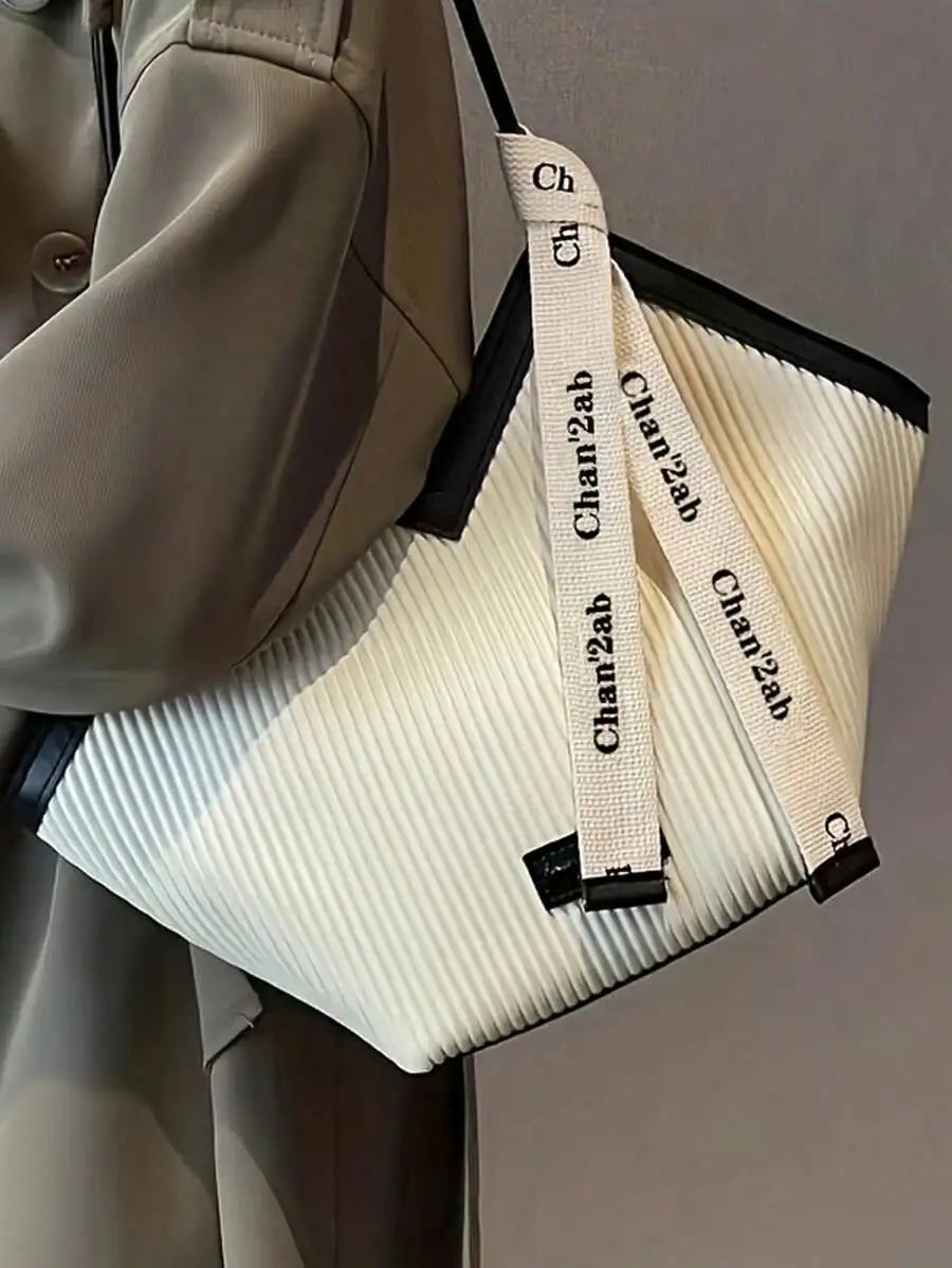 Minimalist PU Shoulder Bag for Office Women Business Casual Tote