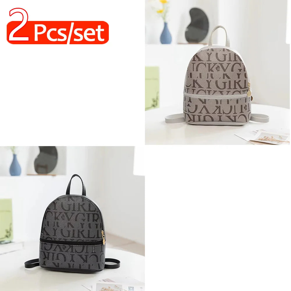 Mini PU Leather Crossbody Backpack For Women Travel
