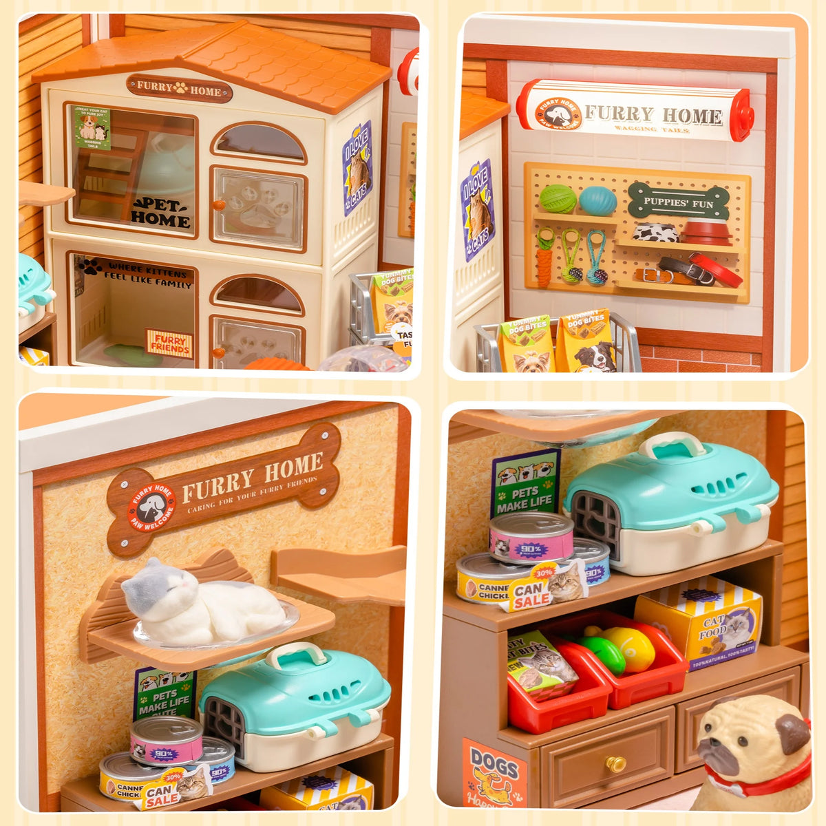 Rolife Dollhouse 3D Puzzle Super Creator Serious DIY Miniature House Kit with LED Light for Home Decor Birthday Gift for Girls Teens(DW026/27/28)