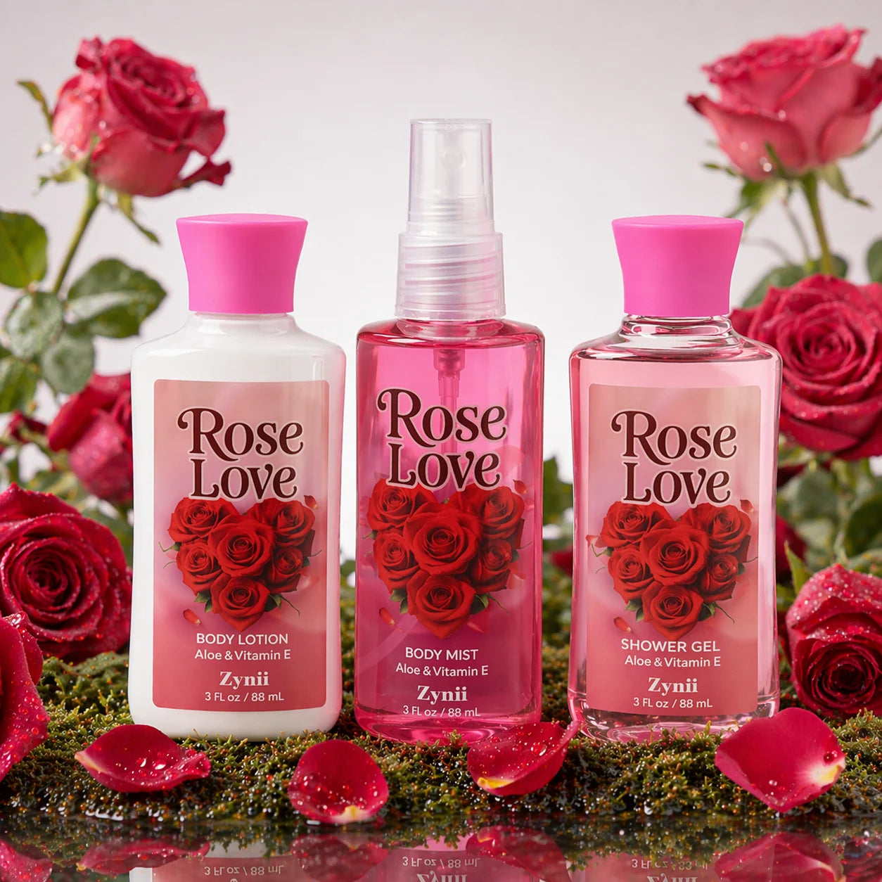 Mother’s Day Gift Set – Travel Bath & Body Kit (88ml Shower Gel, 88ml Body Lotion, 88ml Body Mist) Luxurious Foam, Fresh Deodori