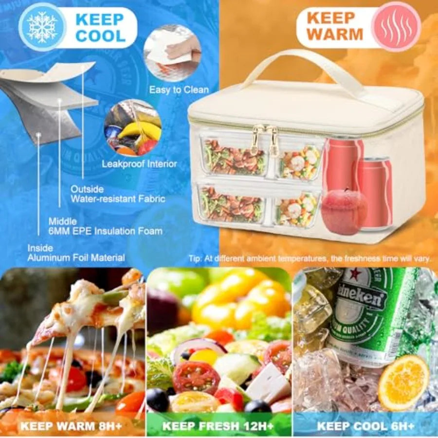 Lunch Backpack With Insulated Cooler And Laptop Compartment