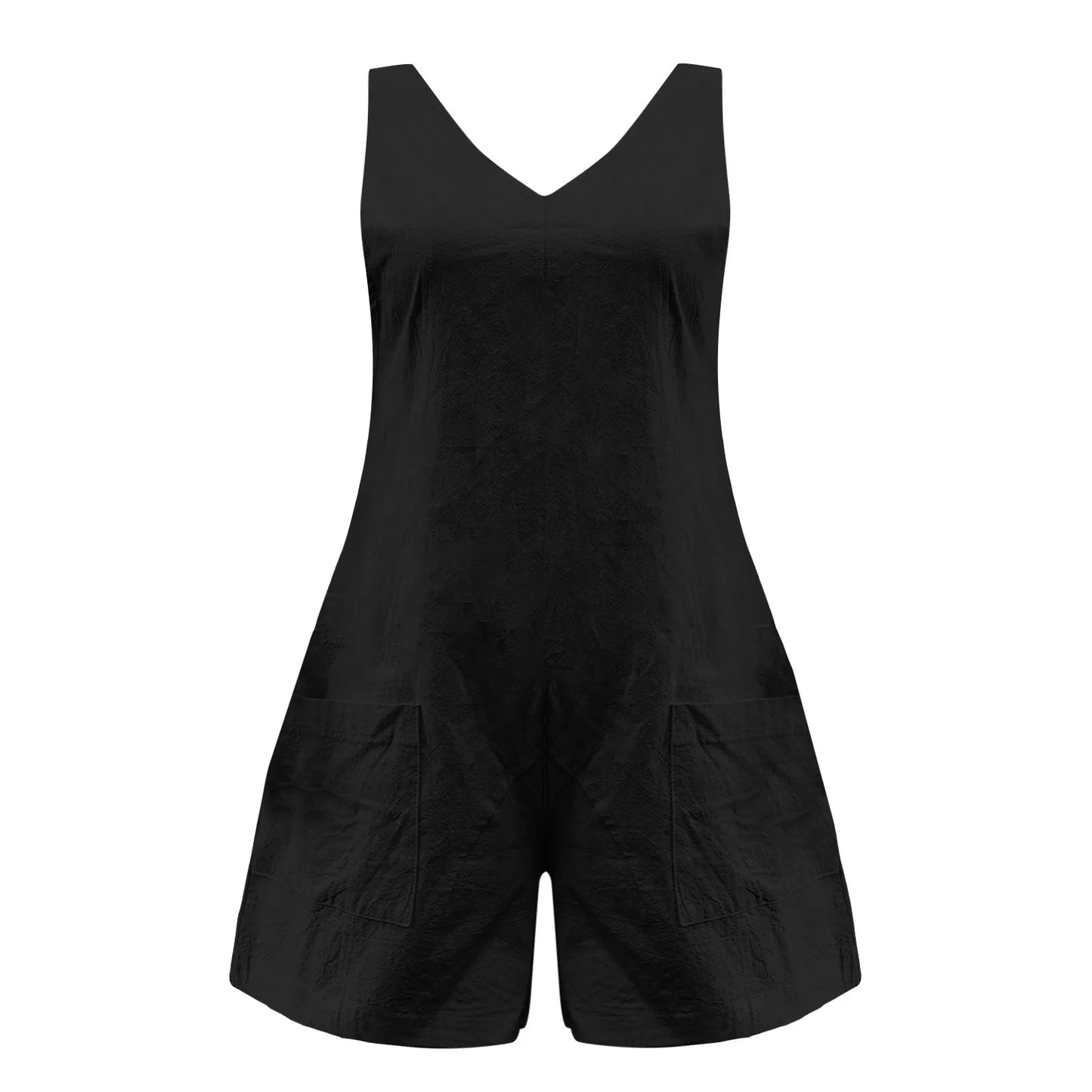 ZOMAXIUJEE Women Linen Cotton Bib Overalls Jumpsuit With Pockets