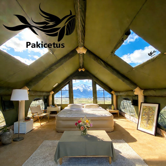 Pakicetus Quick Setup Inflatable Camping Tent, Waterproof Family Tent for 4-8 Persons, Portable Air Tent with Carry Bag
