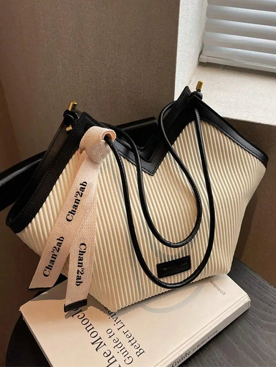 Minimalist PU Shoulder Bag for Office Women Business Casual Tote