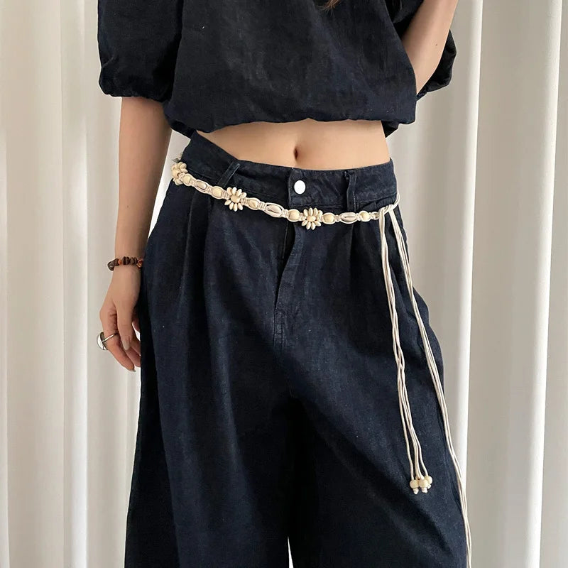 Bohemian Flower Beads Waist Belt For Women High End Accessory