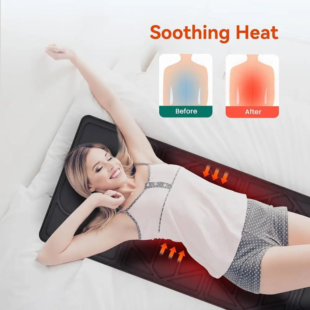 Full Body Vibration Massage Mat With 10 Motors And Heating
