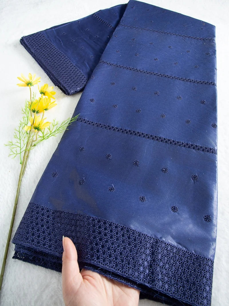 JiaDong Nigerian Swiss Lace 5 Yard African Wedding Fabric