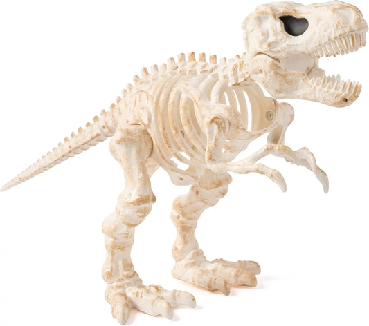13.35" Posable Tyrannosaurus rex Skeleton Halloween Decoration Realistic Dinosaur Skeleton with Movable Joints, Spooky Indoor Outdoor Yard Animal Prop for Haunted House, Graveyard, Party Decor