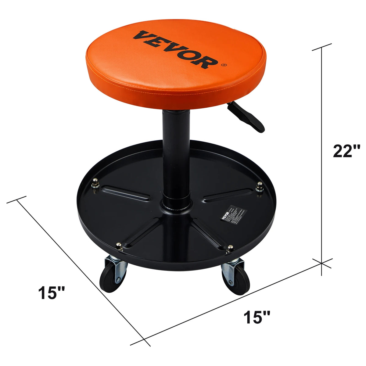 SucceBuy Pneumatic Rolling Mechanic Stool for Garage and Auto Repair