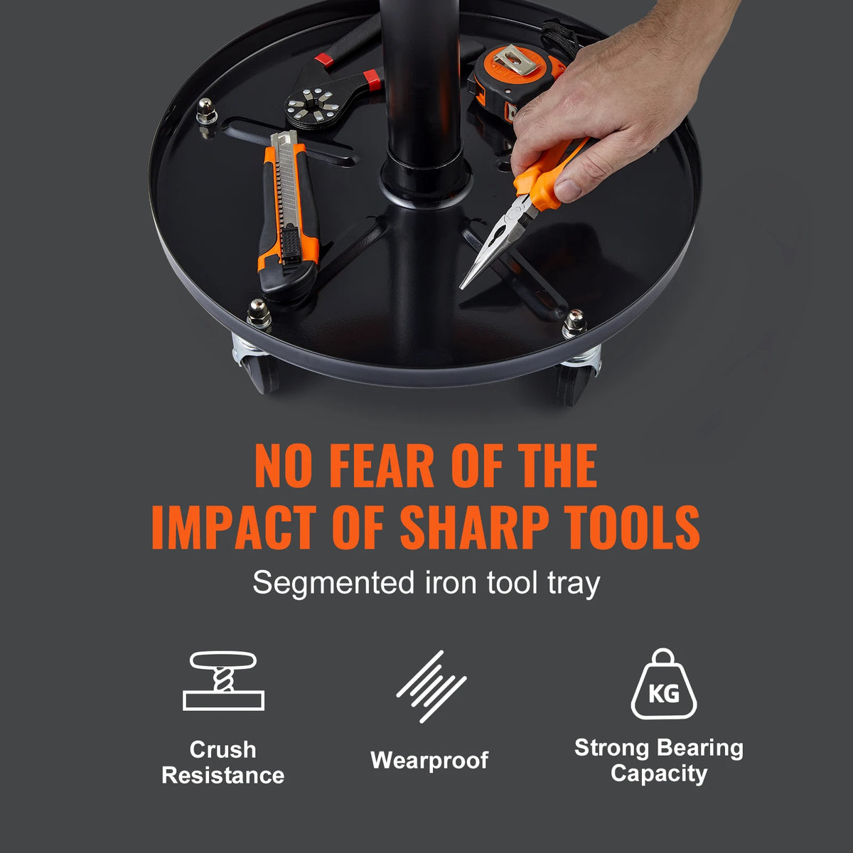 SucceBuy Pneumatic Rolling Mechanic Stool for Garage and Auto Repair
