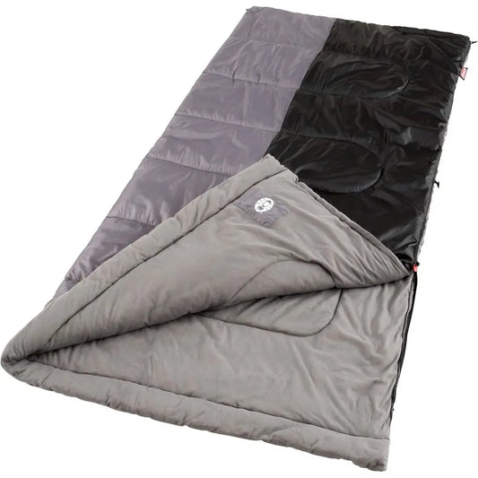 40° Warm-Weather Sleeping Bag for Adults, Up to 6'4 Tall, with 2-Way Zipper and Ventilation