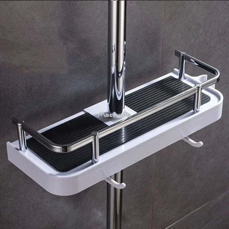 Bathroom Shower Storage Rack Organizer Wall Mounted No Drilling ABS