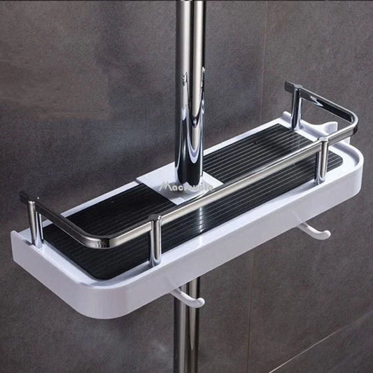 Bathroom Shower Storage Rack Organizer Wall Mounted No Drilling ABS
