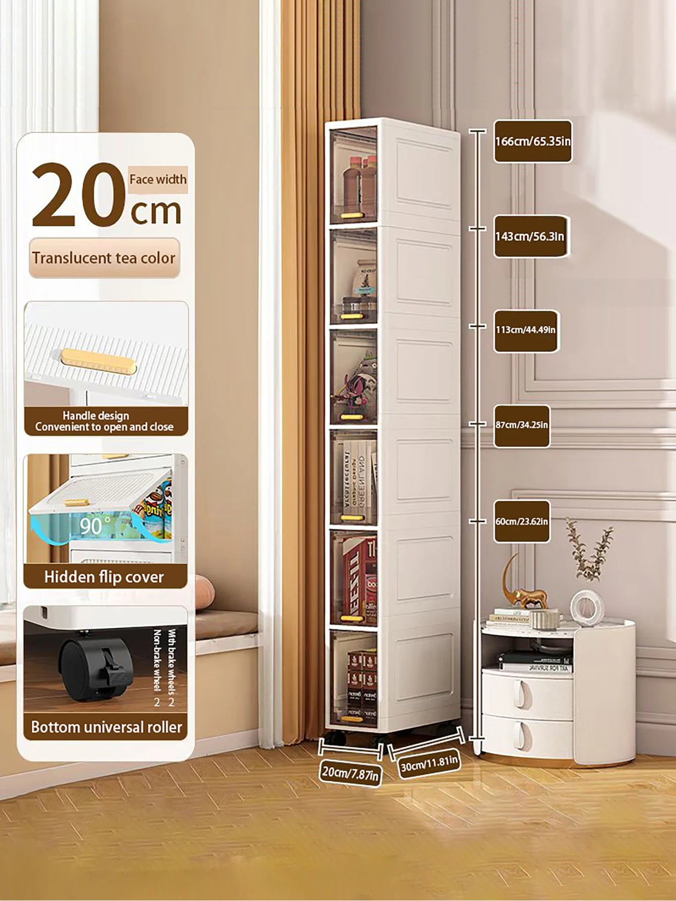 Gap Storage Cabinet Ultra Thin Organizer For Kitchen And Bathroom