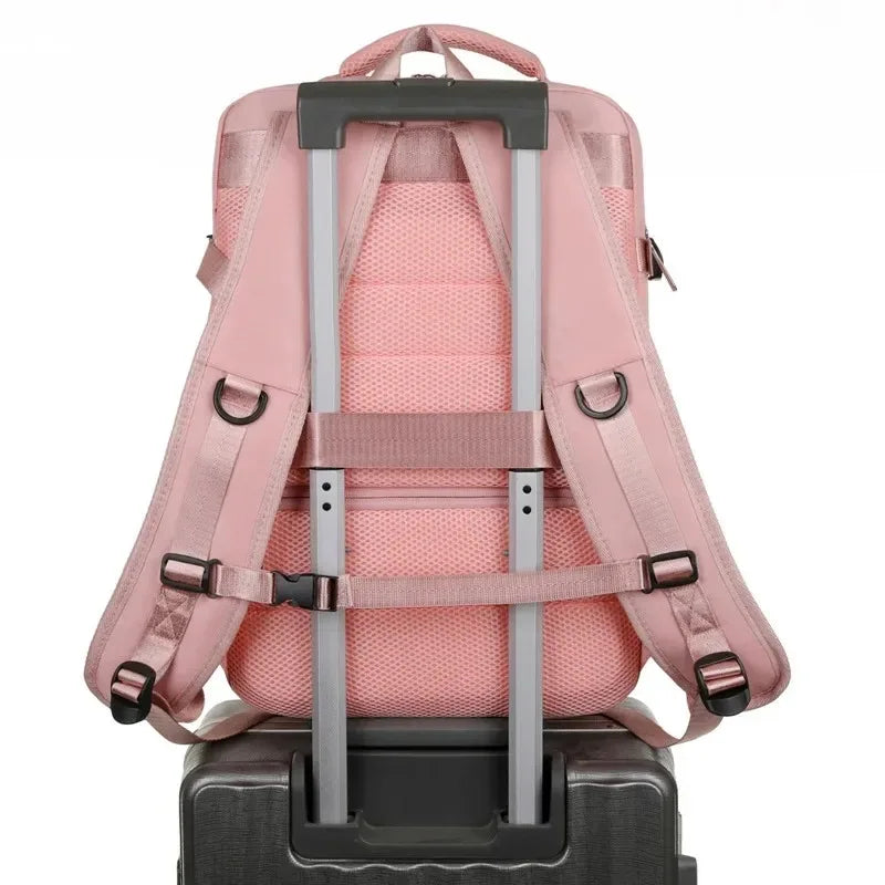 Unisex Travel Backpack With Laptop Compartment And Multiple Pockets