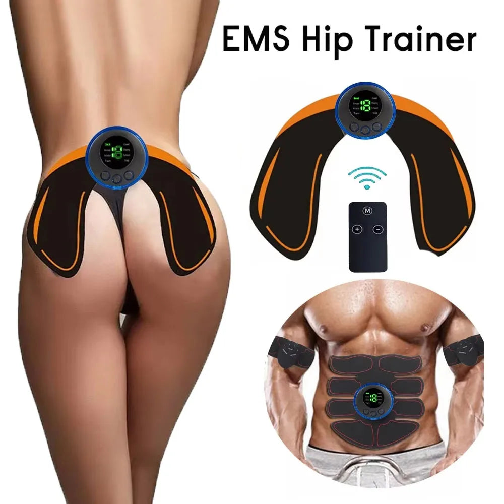 Electric Muscle Stimulator EMS Wireless Buttocks Hip Trainer Abdominal Abs