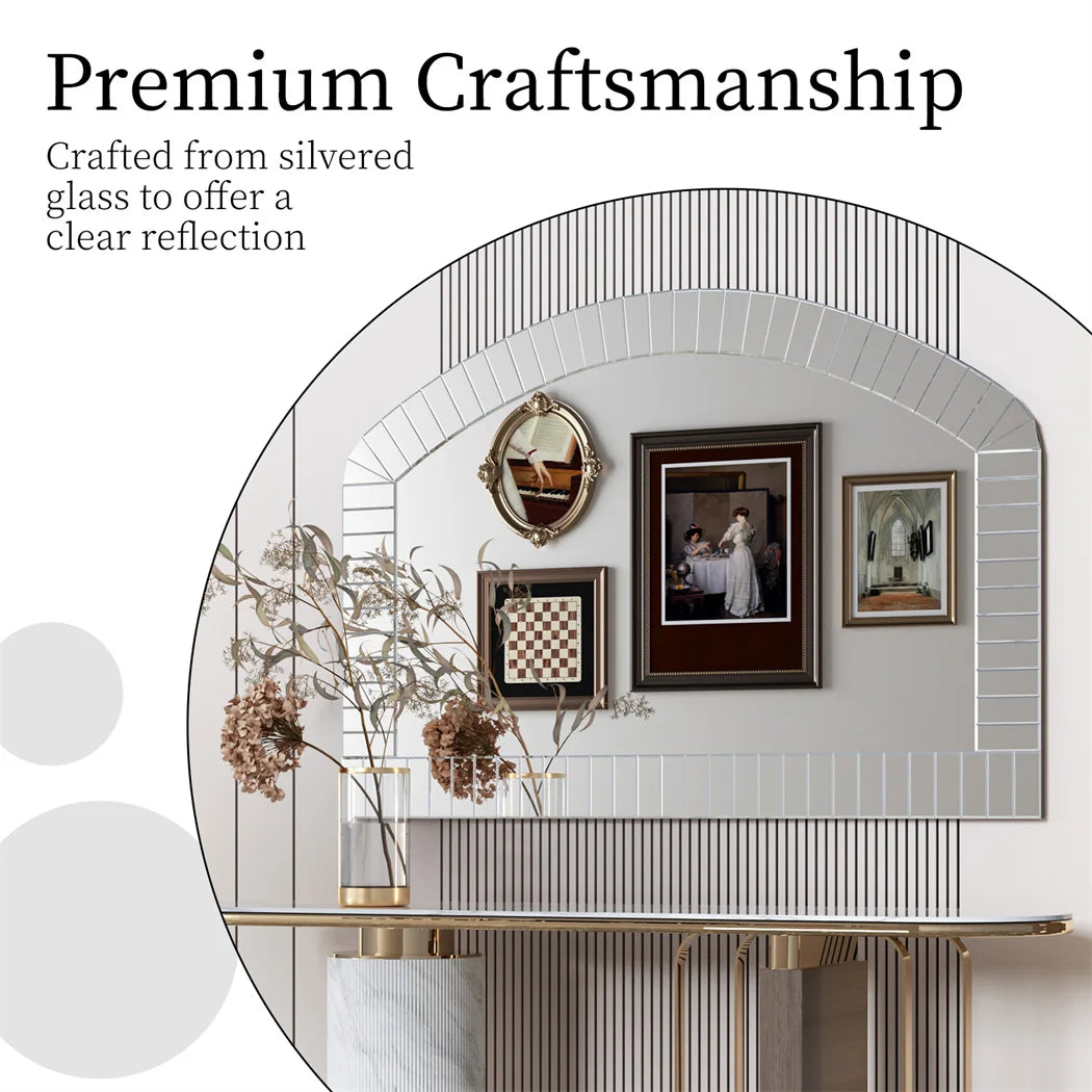 LUVODI Large Wall Mirror Beveled Glass Edge Grecian Venetian Style Home Decorative Full-Length Mirror