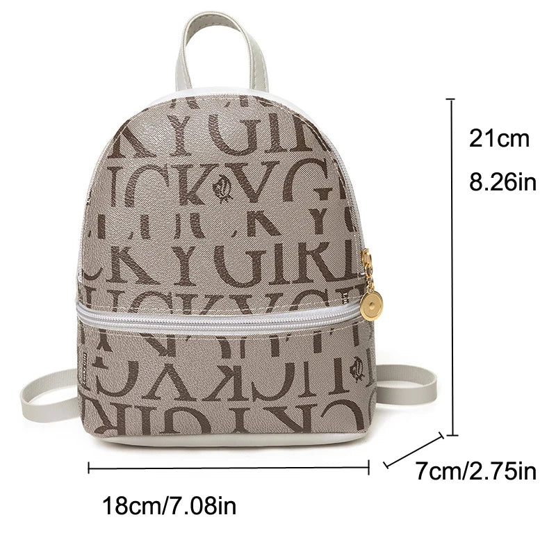 Mini PU Leather Crossbody Backpack For Women Travel