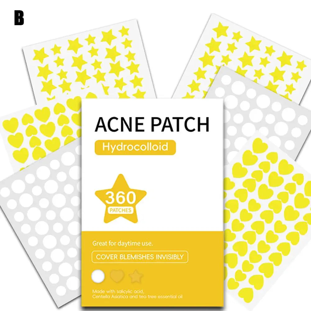 Hydrocolloid Acne Patches 360Pcs Invisible Spots Concealer Sticker