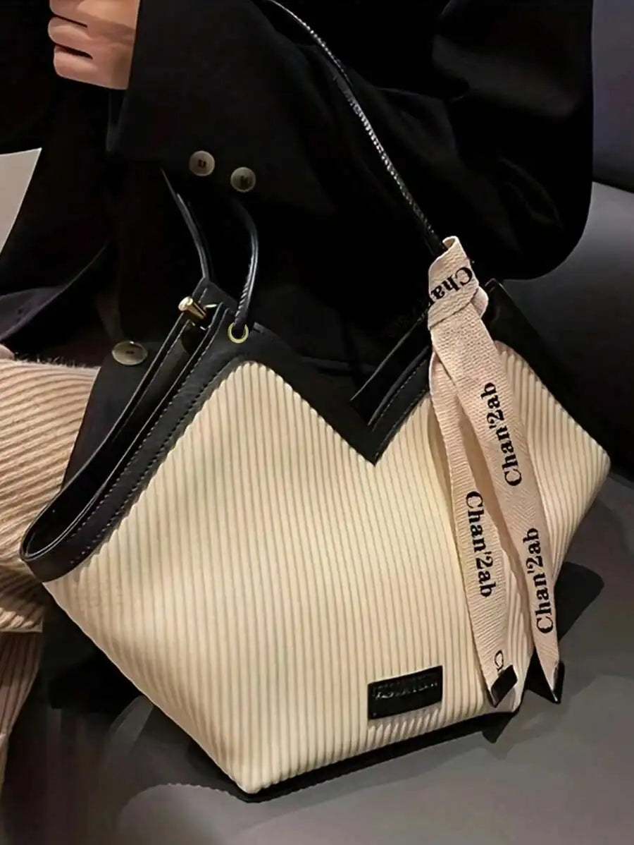 Minimalist PU Shoulder Bag for Office Women Business Casual Tote