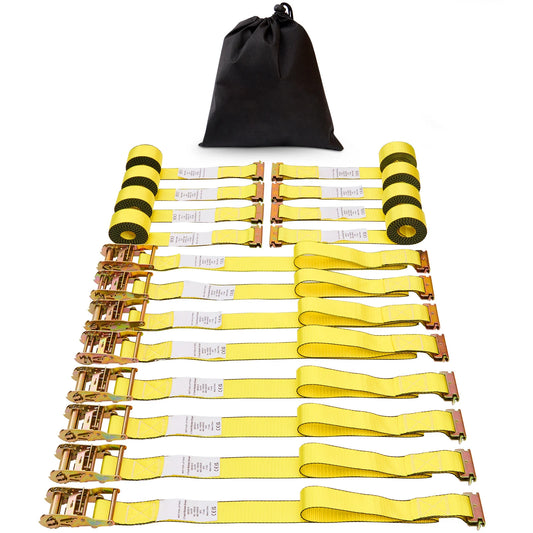 SucceBuy Heavy Duty E Track Ratchet Tie Down Cargo Straps