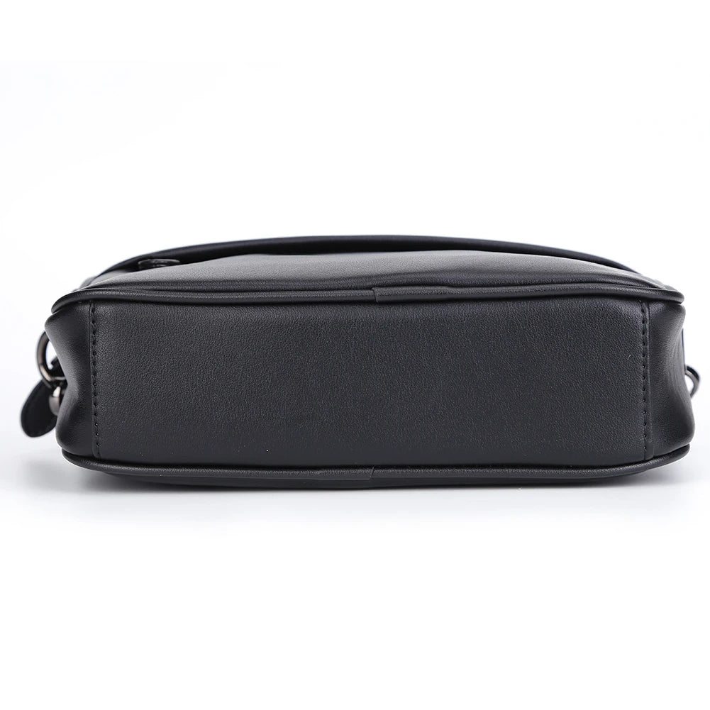 APWIKOGER Leather Fashion Crossbody Bag For Men Casual Business Sling