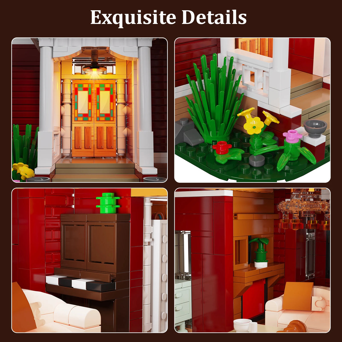 Witch Manor Building Blocks Set Fantasy Magic House Model Desktop Ornament Home Room Decoration Halloween Collectible Gifts for Adult Fans