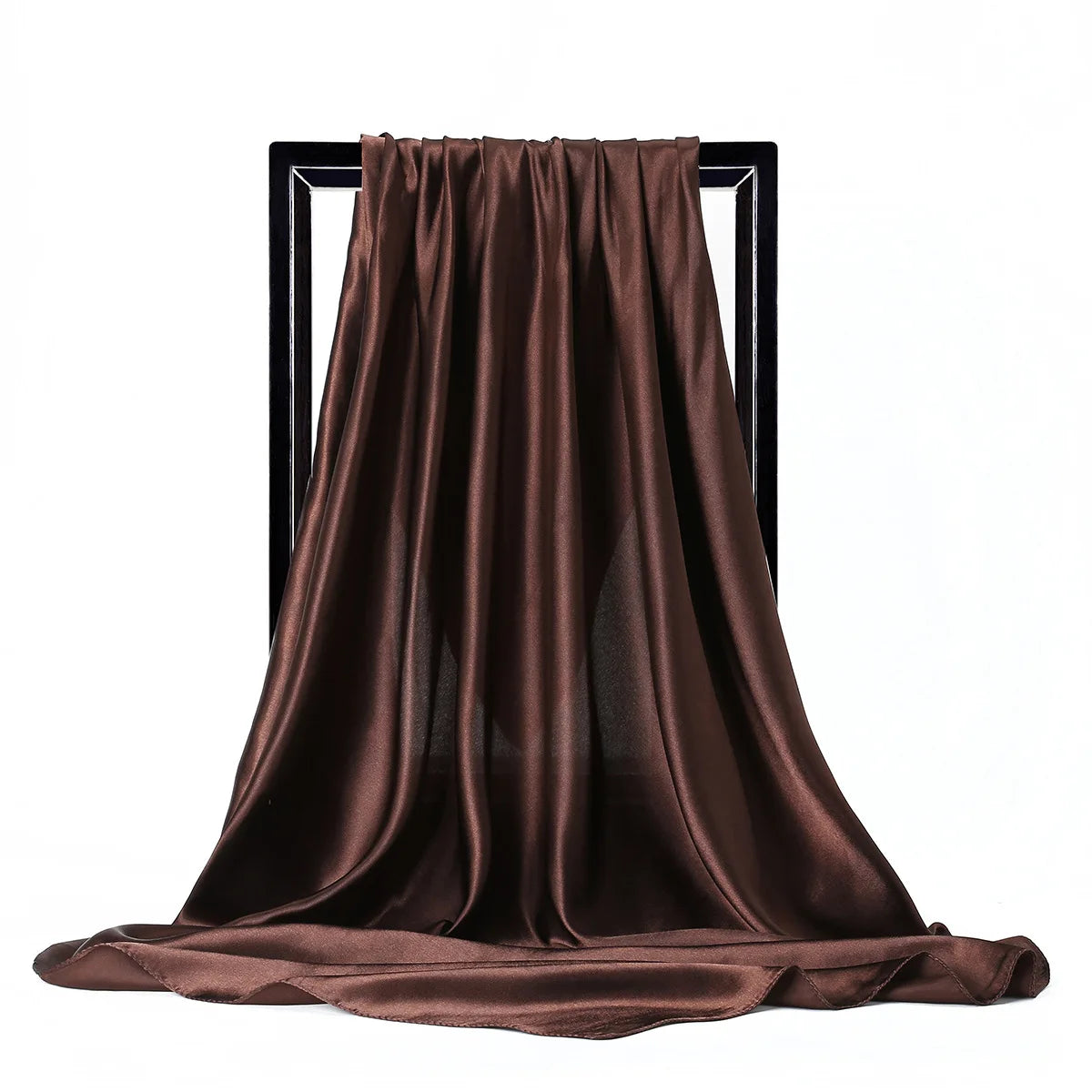 JTVOVO Silk Hijab Scarf Women Satin Solid Bandana Shawl